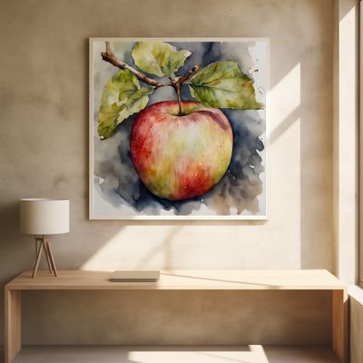 Apfel, Aquarell