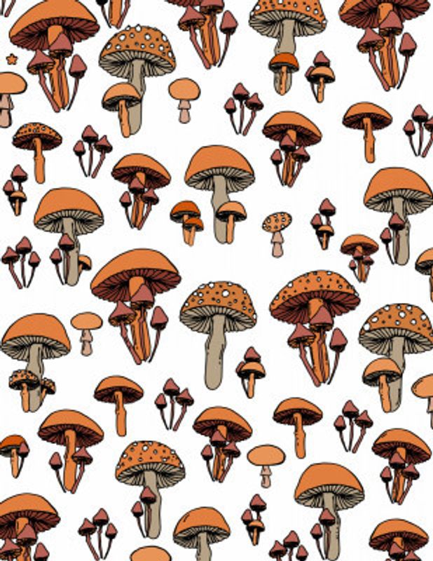 Mushrooms Cute Pattern