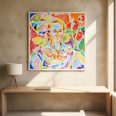 Self Portrait With Lemon And Anthurium, Tamara Jare, oil on canvas