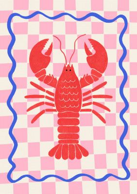 Pink Checkered Lobster