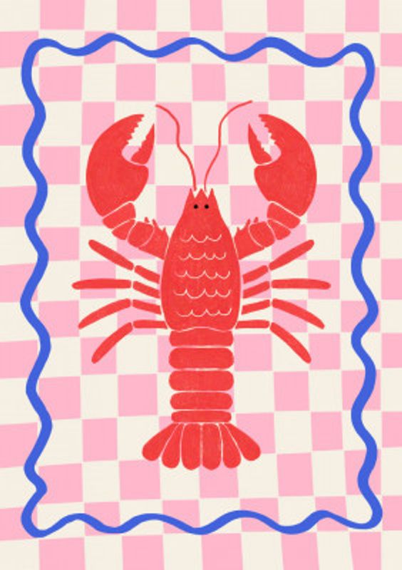 Pink Checkered Lobster