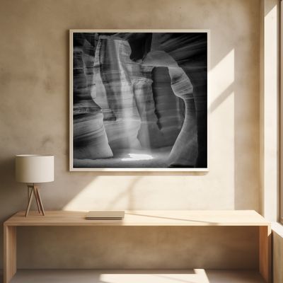 MONOCHROME ANTELOPE CANYON Gorgeous Lightbeam