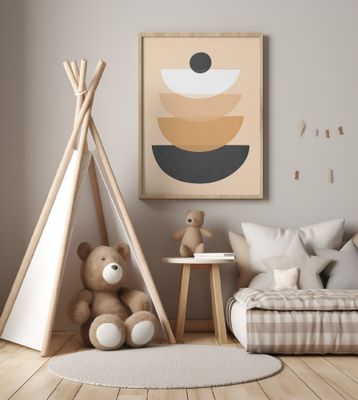 Organic Geometry Semicircles Pattern