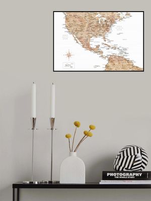 Neutral USA and the Caribbean sea map