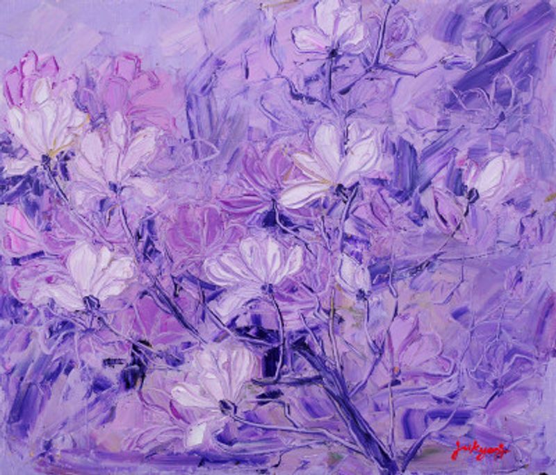 magnolia oil on canvas