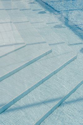 Clear Blue Water In The Pool