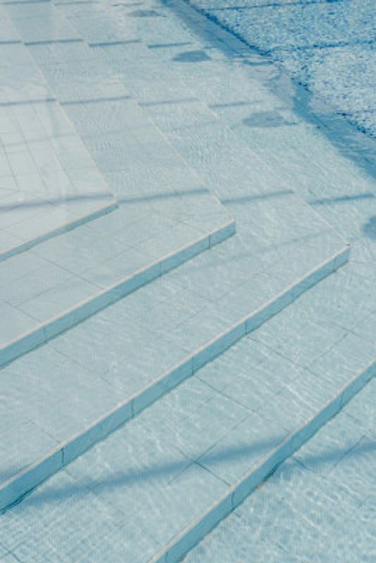 Clear Blue Water In The Pool