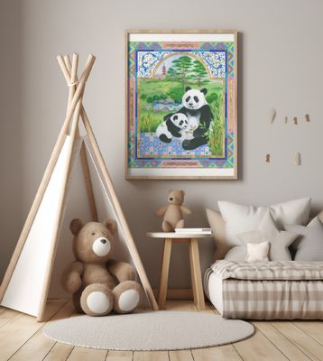Pandas In the Garden
