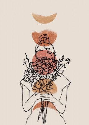 Girl With Flower Bouquet