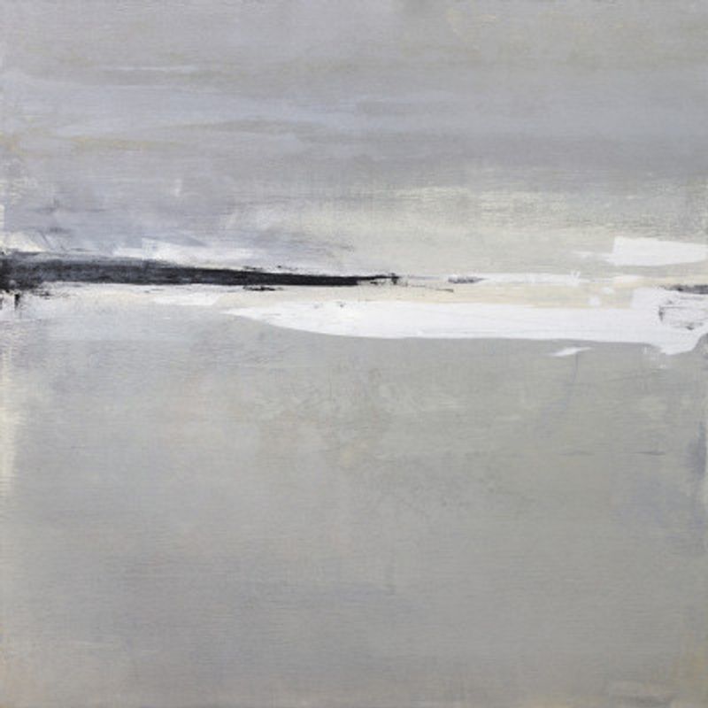 Serene Horizon with Soft Gray and White Tones