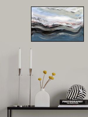 Abstract Landscape Waves Blue