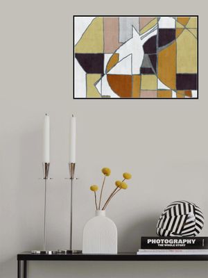 Abstract Geometric Forms in Warm Tones