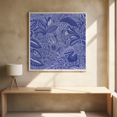 Tropical Doodle Cobald Blue