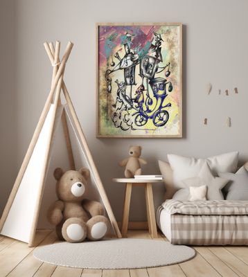 a mushroom cabbie art