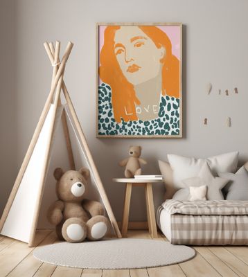 Portrait of a Woman with Orange Hair