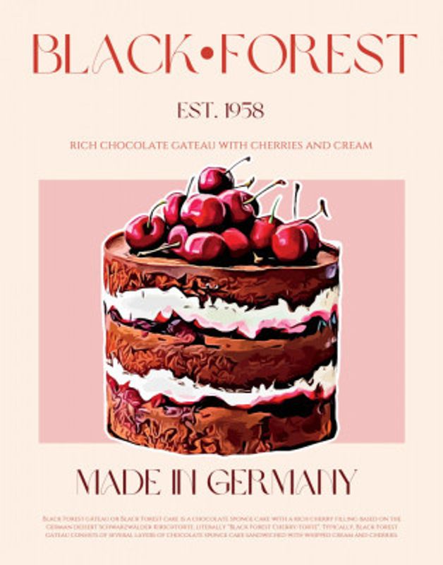 Black Forest Gateau Print
