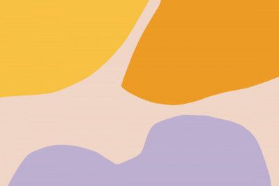 Soft Pastel Shapes in Yellow Orange and Purple