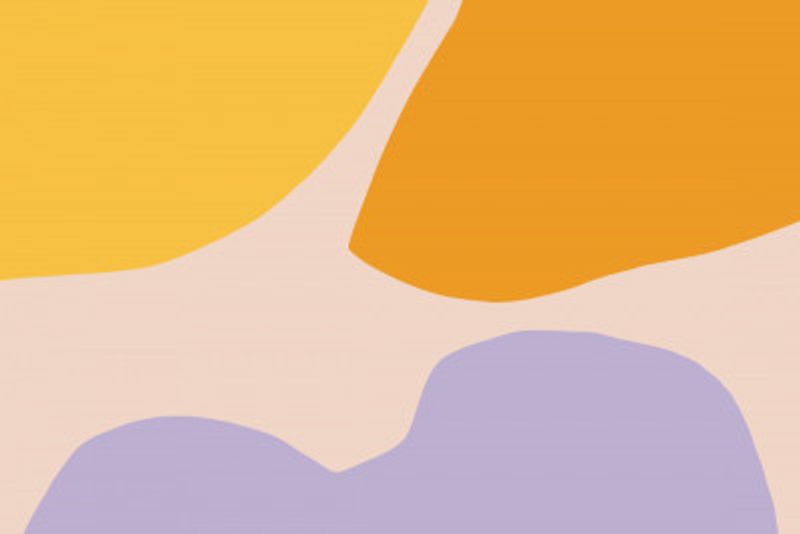 Soft Pastel Shapes in Yellow Orange and Purple