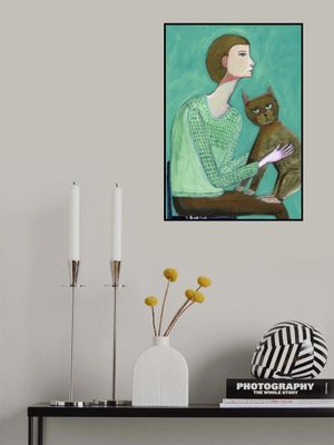 Woman with cat