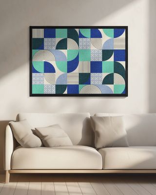 Palm Springs Desert Shapes Ocean Blue