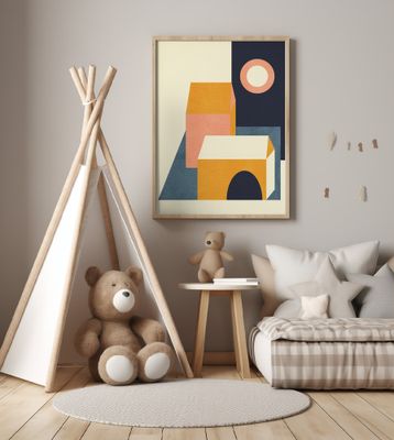 Rainbow Plus Shapes  Blue Mustard11