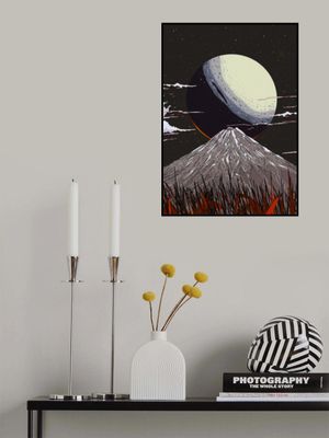 Volcano and Moon