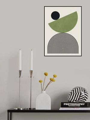 Geometric Shapes with a Black Circle