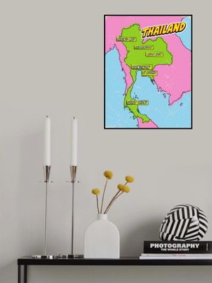 Thailand Vintage Pop Art Map