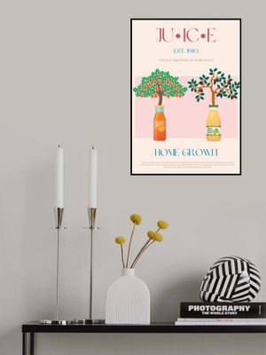 Orange and Apple Trees with Juice Bottles