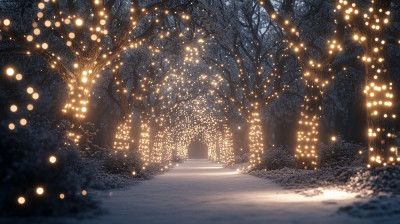 Christmas Path Snowy