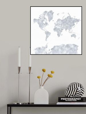 Gray world map