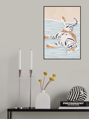 Scandi Sleeping Tiger Children's Art