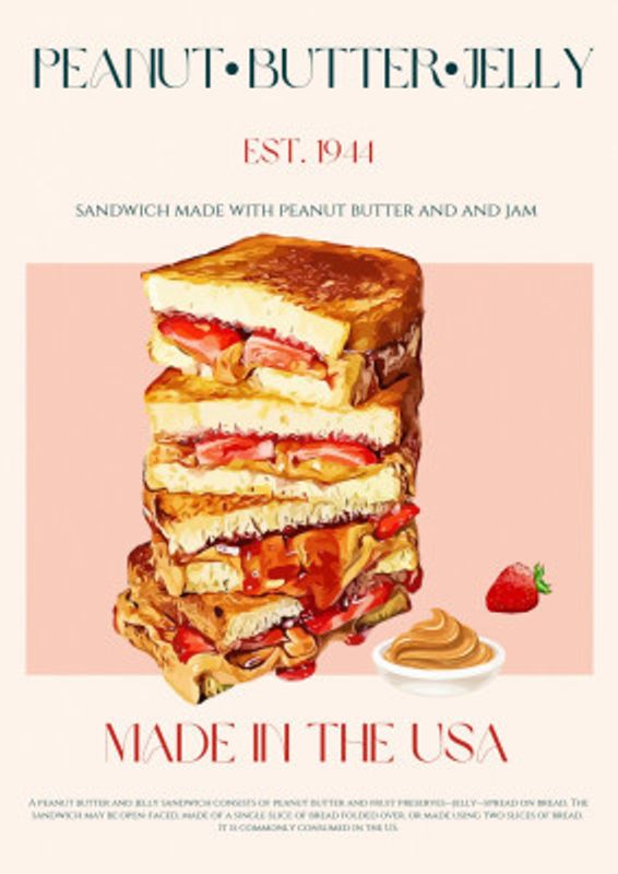 Peanut Butter And Jelly Sandwich Stack