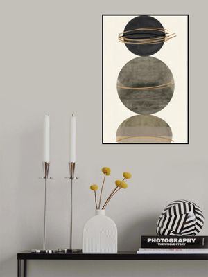 3 Grey and Gold Spheres 2