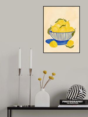 Bowl Of Vibrant Yellow Lemons