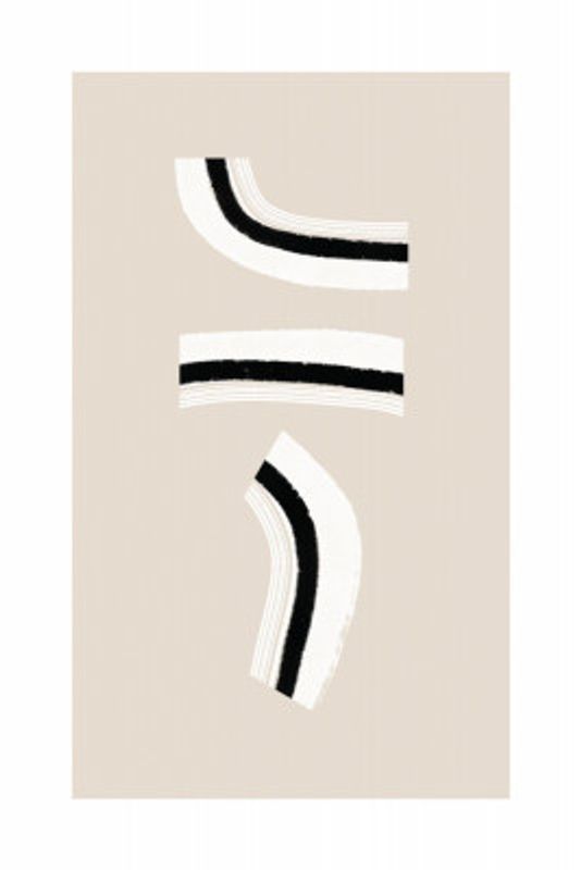 Minimalist Black and White Curved Lines