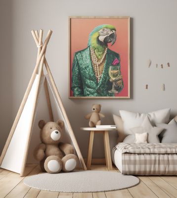 Parrot In Emerald Green Blazer