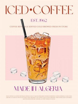 Refreshing Glass of Iced Coffee