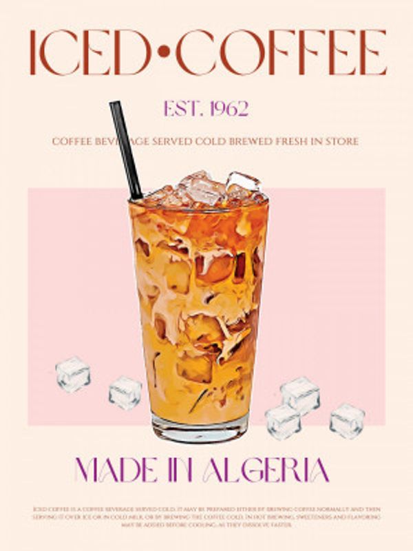 Refreshing Glass of Iced Coffee