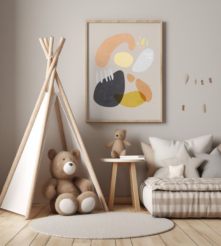 Organic Bold Shapes Brown Orange