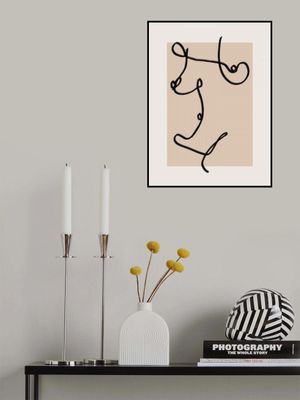 Abstract Minimal Nude Line Art