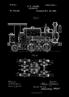 Locomotive Patent 1886