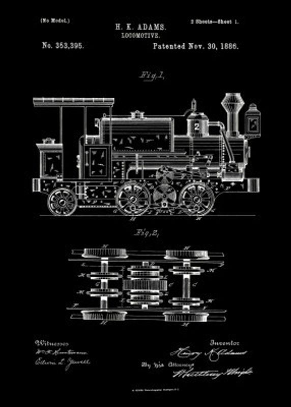Locomotive Patent 1886