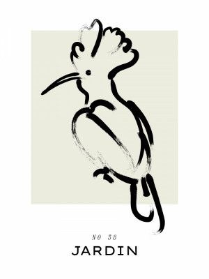 Elegant Avian Brushstroke