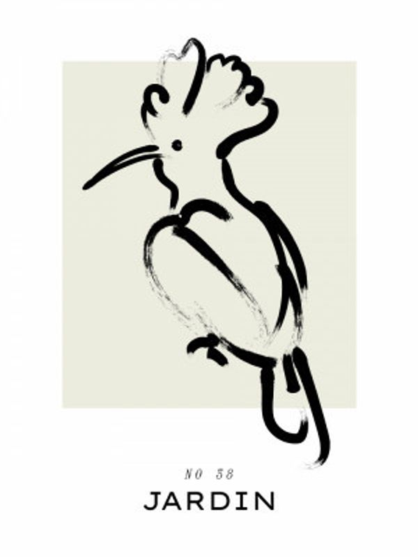 Elegant Avian Brushstroke