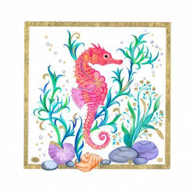 Seahorse, Pearls and Shells