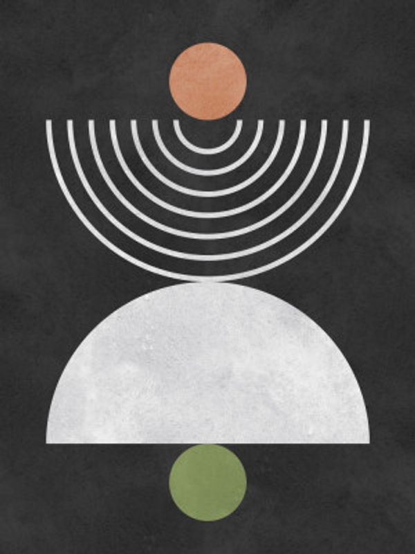 Circles on black background 8