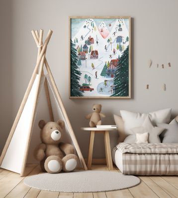 Nordic Skiing in the mountains at Christmas