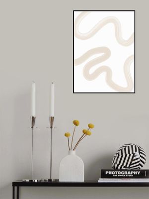 Beige Brush Stroke Poster