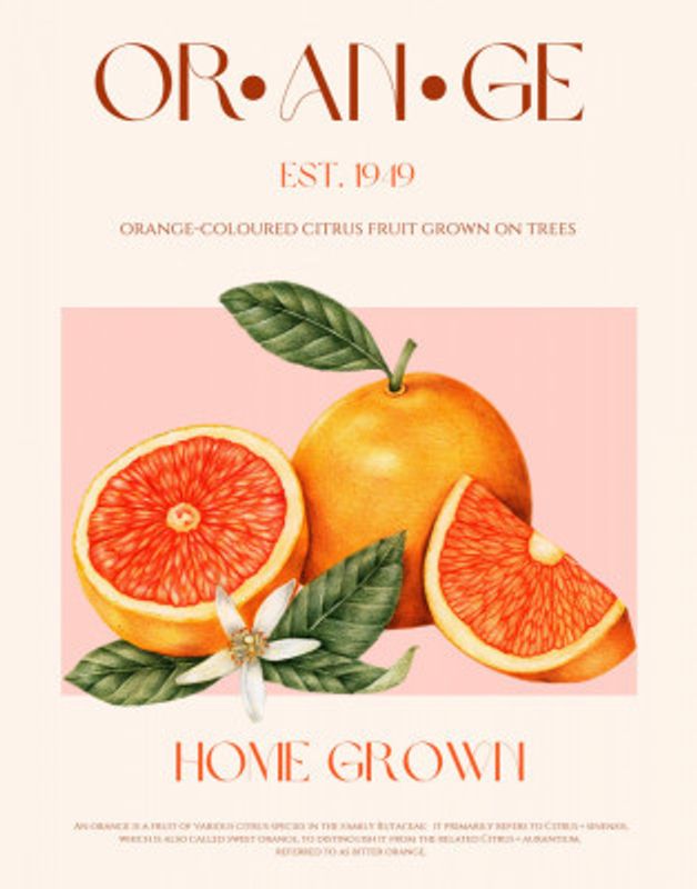 Vintage-themed With Vibrant Oranges